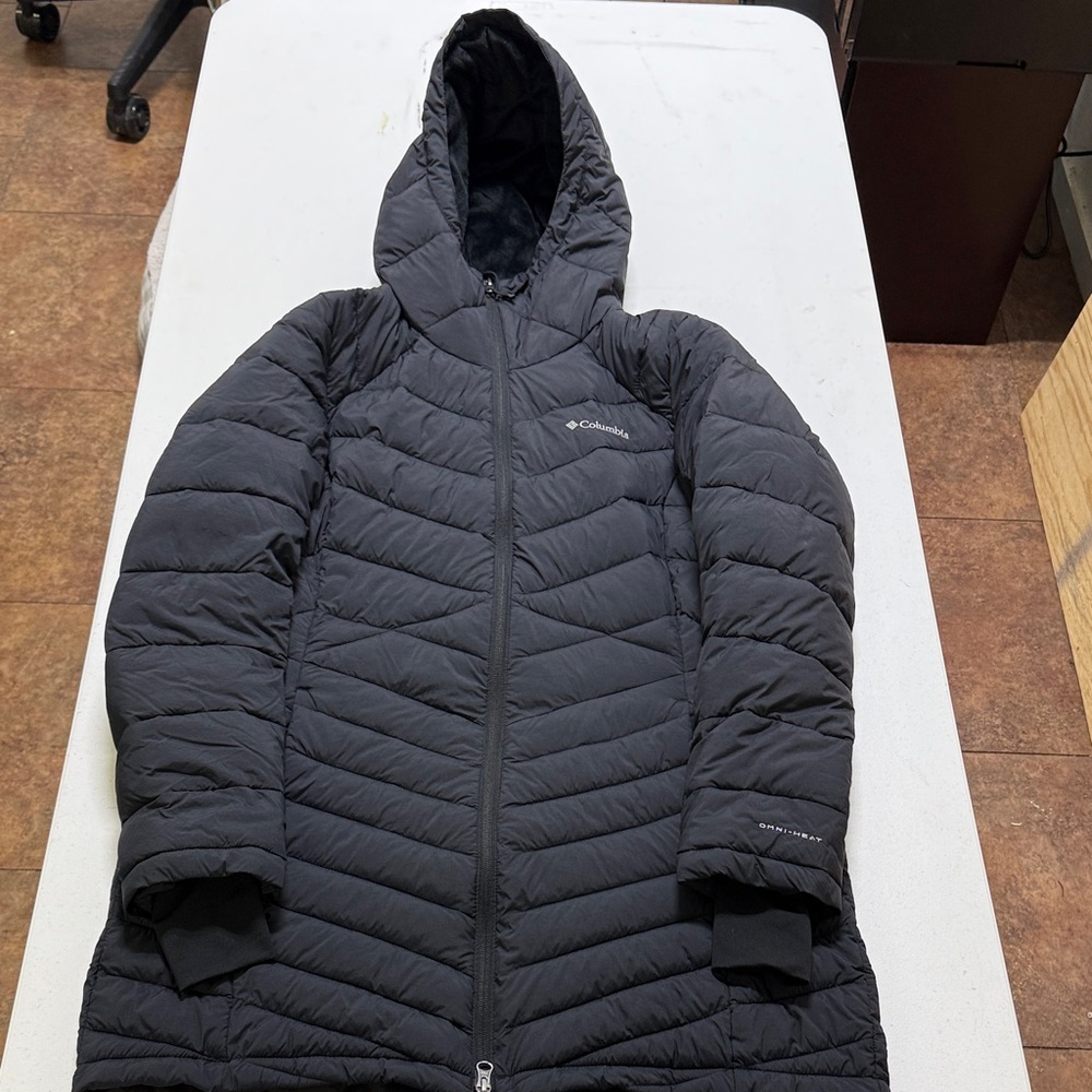 Columbia Charcoal Hooded Puffer Jacket